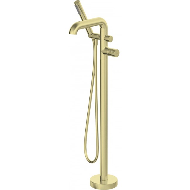 Freestanding bath tap with shower set