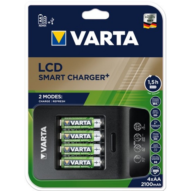 Varta LCD SMART CHARGER+ battery charger Household battery AC Varta LCD SMART CHARGER+ battery charger Household battery AC