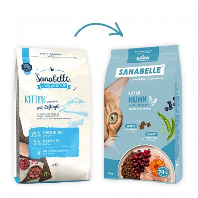 BOSCH Sanabelle Life Kitten chicken & cranberries - dry cat food - 8kg