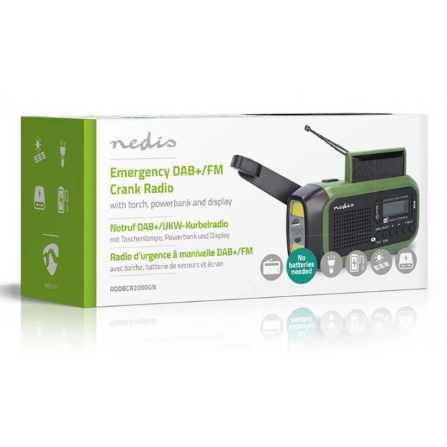 Nedis RDDBCR2000GN radio Portable Digital Black, Green