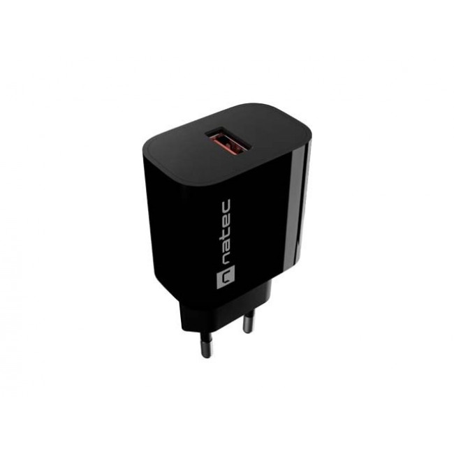 WALL CHARGER NATEC RIBERA 1X USB-A 18W BLACK
