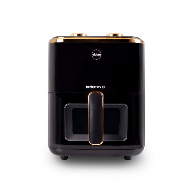 ELDOM FRITTA fat-free fryer capacity 5.0 l adjustable temp. clock 1500 W Single 5 L Stand-alone Hot air fryer Black