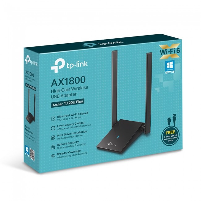 TP-Link AX1800 Dual Antennas High Gain Wireless USB Adapter TP-Link AX1800 Dual Antennas High Gain Wireless USB Adapter