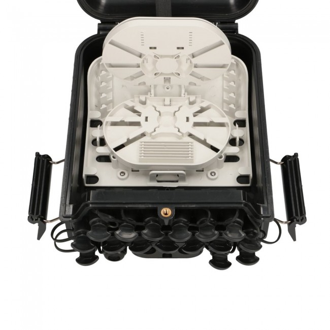 Extralink Fiber optic terminal box Jennifer 16 core, black, with connector Extralink Fiber optic terminal box Jennifer 16 core, black, with connector