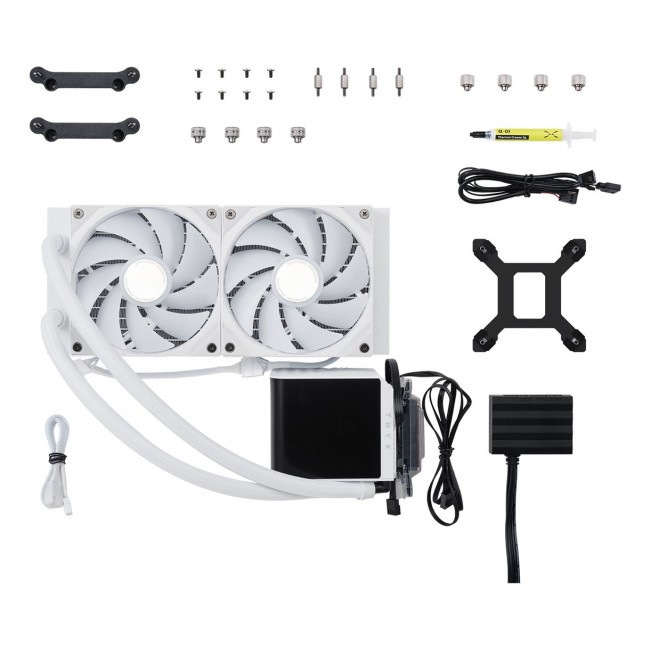 TRYX PANORAMA ARGB 240 Processor Liquid cooling kit 12 cm White 1 pc(s) TRYX PANORAMA ARGB 240 Processor Liquid cooling kit 12 cm White 1 pc(s)