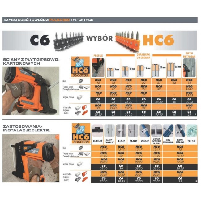 PASLODE nails HC6-27+gas P800 (500pcs) for PULSA 8 PASLODE nails HC6-27+gas P800 (500pcs) for PULSA 8