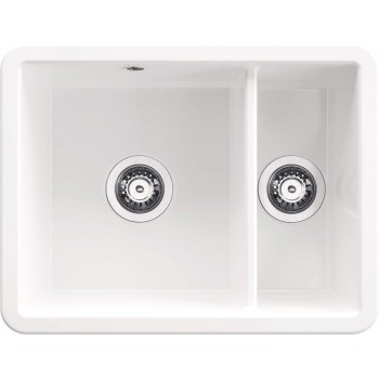 Ceramic sink 1.5-bowl