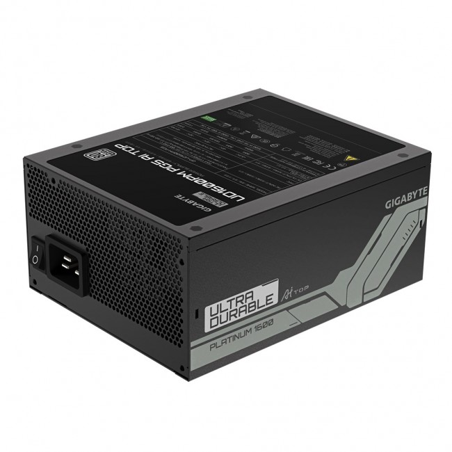 GIGABYTE UD1600PM PG5 AI TOP Power Supply - PCIe 5.0, 80 PLUS Platinum, Fully Modular Design, 120mm Fan, ATX 3.1 compatible, EU Plug GIGABYTE UD1600PM PG5 AI TOP Power Supply - PCIe 5.0, 80 PLUS Platinum, Fully Modular Design, 120mm Fan, ATX 3.1 compatible, EU Plug