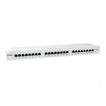 Equip 24-Port Cat.6 Shielded Patch Panel, Light Grey