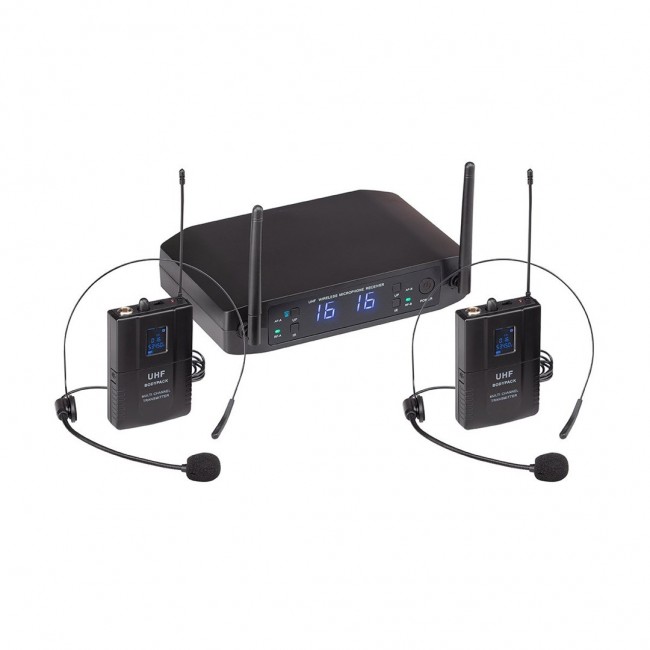 Soundsation WF-U216PP-A1 - podw jny system bezprzewodowy UHF 520-550 MHz, 2 mikrofony nag owne