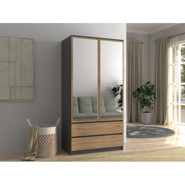 Topeshop SZAFA MALWA AN/AR L bedroom wardrobe/closet 5 shelves 2 door(s)