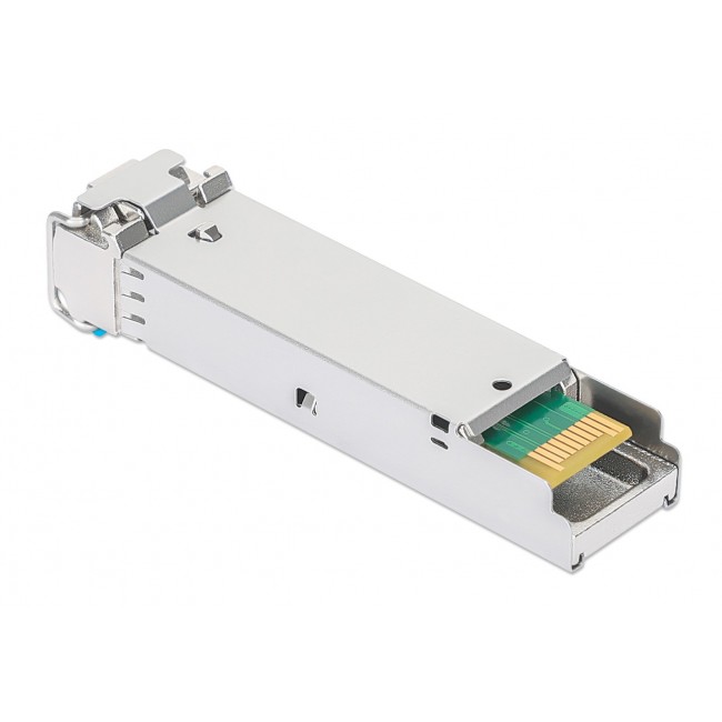 Intellinet Industrial Gigabit Fiber SFP Optical Transceiver Module 1000Base-LX (LC) Single-Mode Port, 10 km (6.2 mi.), MSA-compliant for Maximum Compatibility, Silver Intellinet Industrial Gigabit Fiber SFP Optical Transceiver Module 1000Base-LX (LC) Single-Mode Port, 10 km (6.2 mi.), MSA-compliant for Maximum Compatibility, Silver