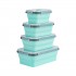 Set of foldable containers rectangle