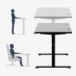 Electric desk Leader 7.3 Black Electric desk Leader 7.3 Black