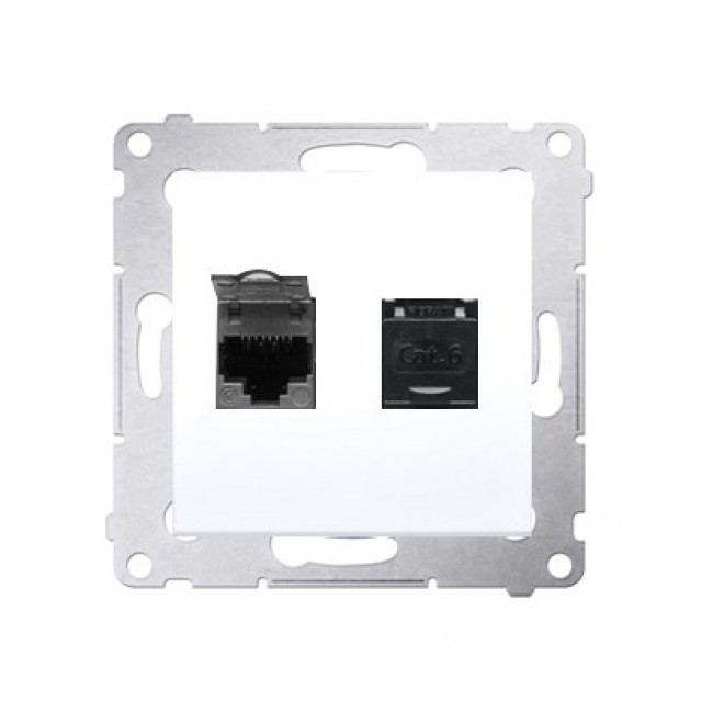 2X UAE 8 CAT.6 UTP COMPUTER SOCKET WITH DUST COVER
