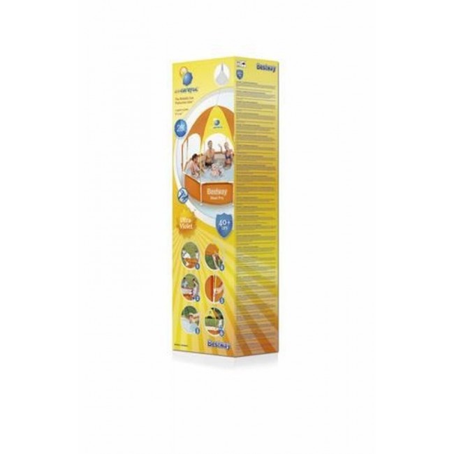 Bestway Steel Pro 2.44m x 51cm Splash-in-shade Play Pool, Orange/Yellow
