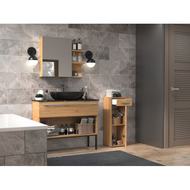 Topeshop NEL V DS ARTISAN bathroom storage cabinet Oak