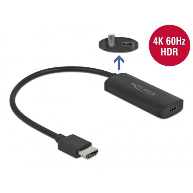 DeLOCK Adapter HDMI-A male to USB Type-C female (DP Alt Mode) 4K 60 Hz DeLOCK Adapter HDMI-A male to USB Type-C female (DP Alt Mode) 4K 60 Hz