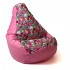 Sako bag pouffe pear print pink fairy L 105 x 80 cm