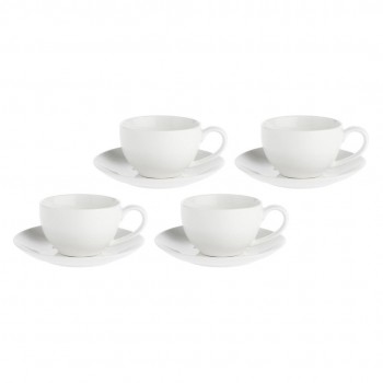 LA PORCELLANA BIANCA ESSENZIALE Set of 4 cups with saucer 350 ml