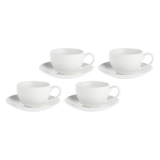 LA PORCELLANA BIANCA ESSENZIALE Set of 4 cups with saucer 350 ml LA PORCELLANA BIANCA ESSENZIALE Set of 4 cups with saucer 350 ml