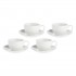 LA PORCELLANA BIANCA ESSENZIALE Set of 4 cups with saucer 350 ml