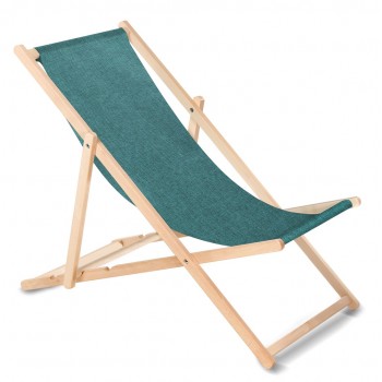 Classic beech deckchair GreenBlue GB183M Melange turquoise