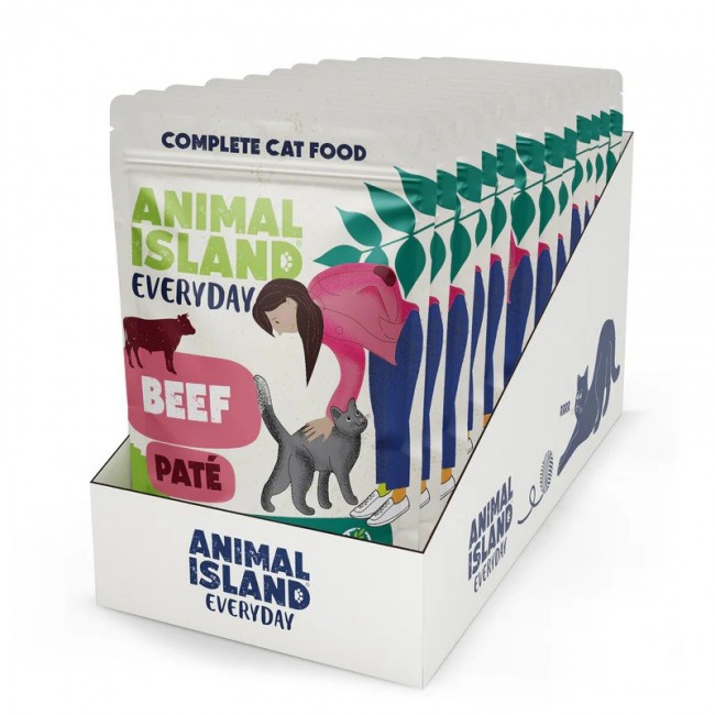 ANIMAL ISLAND Pate Beef - wet cat food - 12x100g ANIMAL ISLAND Pate Beef - wet cat food - 12x100g