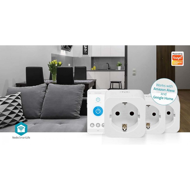 Nedis WIFIP121FWT3 smart plug 3680 W Home White