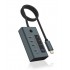 ICY BOX IB-HUB1454-C31 USB 3.2 Gen 1 (3.1 Gen 1) Type-C 10000 Mbit/s Blue, Grey
