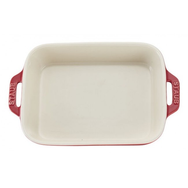 Staub Rectangular Ceramic Platter - 4.5 ltr, Red