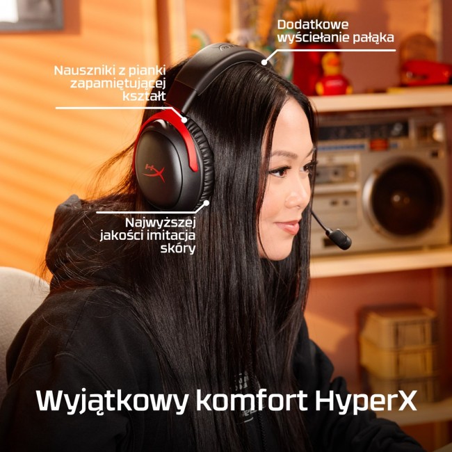 HyperX Cloud III S Wireless - Gaming Headset (Black-Red) HyperX Cloud III S Wireless - Gaming Headset (Black-Red)