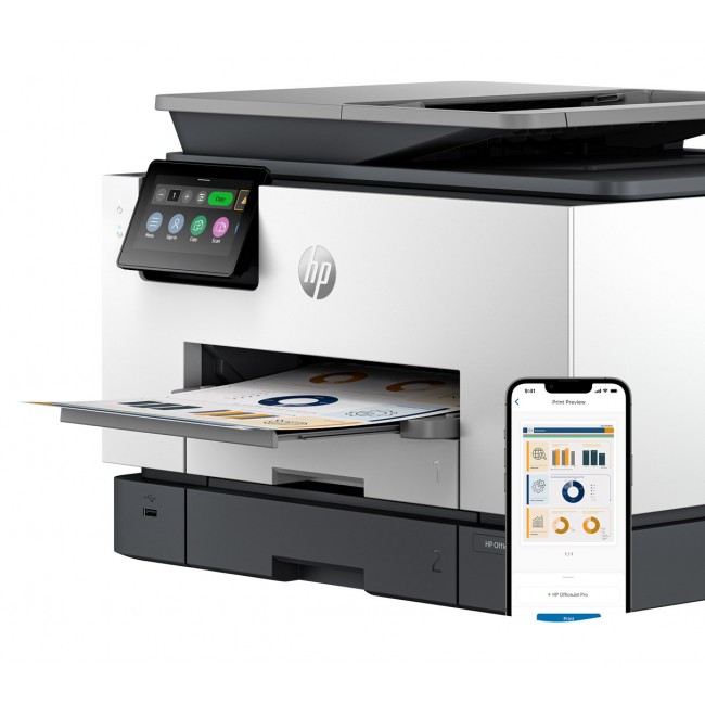 HP OfficeJet Pro 9130b Wireless All-in-One Color Printer, Two-sided printing Copier, Scanner