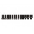 Impact sockets YT. 15 pieces 1/2