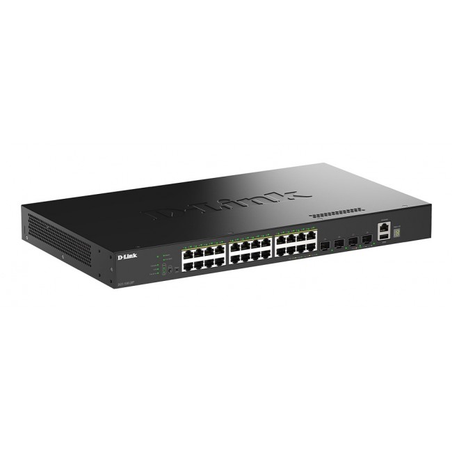 D-Link 28-Port Gigabit Stackable PoE+ Smart Managed Switch with 4 x 10G SFP+ Ports