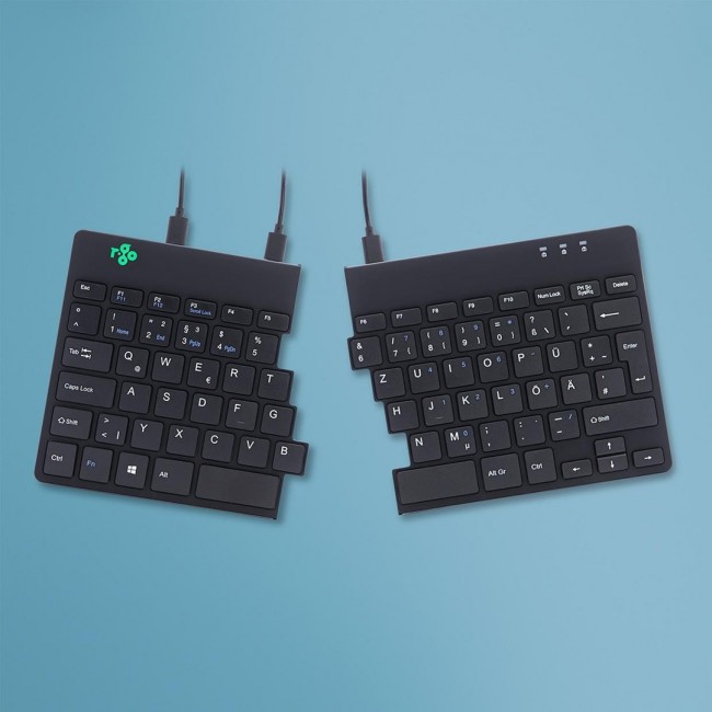 R-Go Tools Ergonomic keyboard R-Go Split Break v2 with break software, ergonomic split keyboard, QWERTZ (DE), Wired, black R-Go Tools Ergonomic keyboard R-Go Split Break v2 with break software, ergonomic split keyboard, QWERTZ (DE), Wired, black