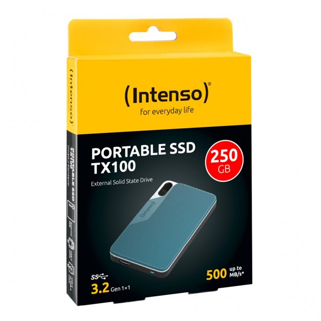 Intenso Lesen/Schreiben bis zu 500 MB/s/250GB USB Type-C 3.2 Gen 1 (3.1 Gen 1) Blue, Grey Intenso Lesen/Schreiben bis zu 500 MB/s/250GB USB Type-C 3.2 Gen 1 (3.1 Gen 1) Blue, Grey
