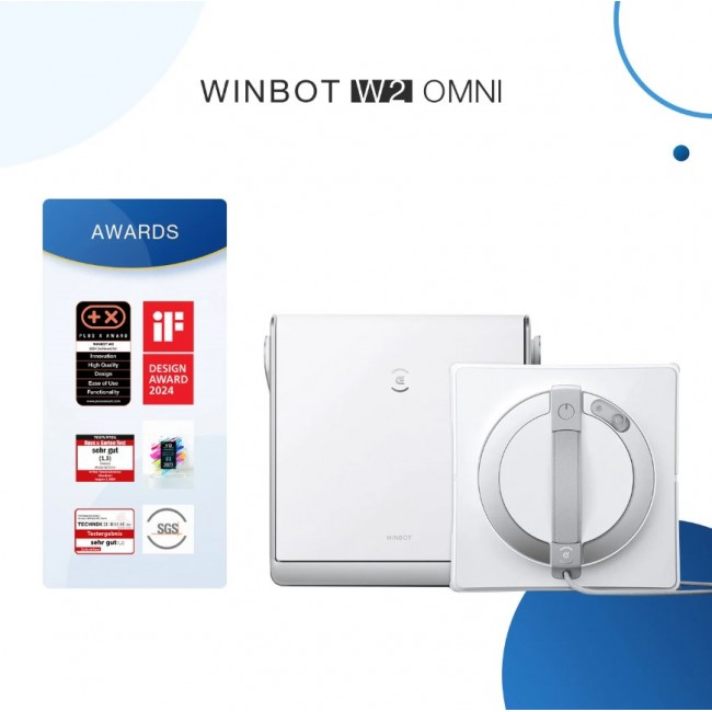 Ecovacs Winbot W2 OMNI window cleaning robot (white) Ecovacs Winbot W2 OMNI window cleaning robot (white)