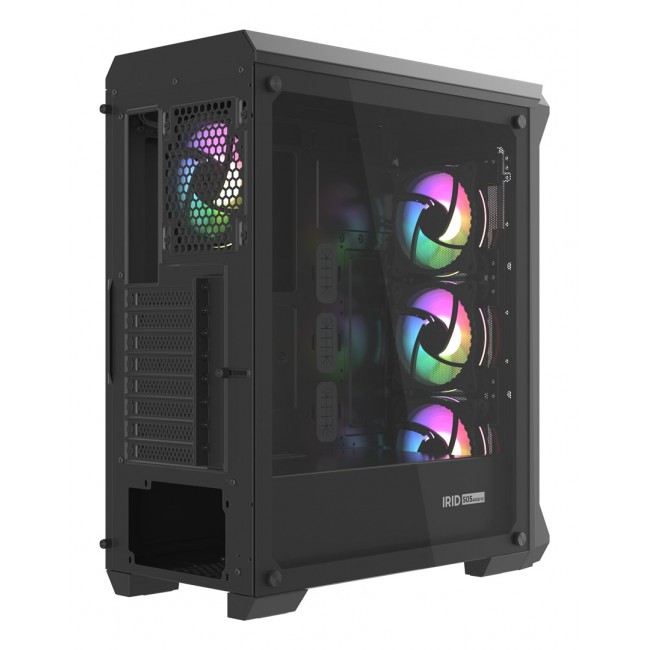 GENESIS Irid 505 ARGB Midi Tower Black, Transparent GENESIS Irid 505 ARGB Midi Tower Black, Transparent