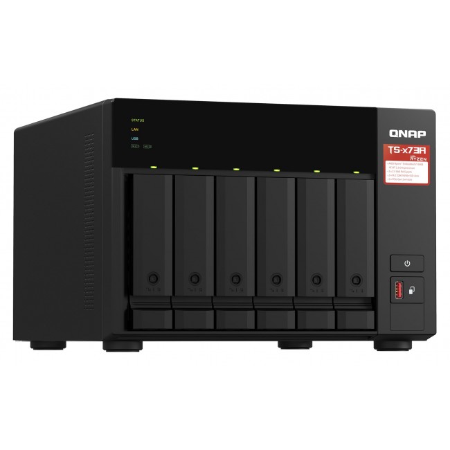 QNAP TS-673A NAS Tower Ryzen Embedded V1500B 8 GB DDR4 0 TB QNAP Turbo System Black QNAP TS-673A NAS Tower Ryzen Embedded V1500B 8 GB DDR4 0 TB QNAP Turbo System Black