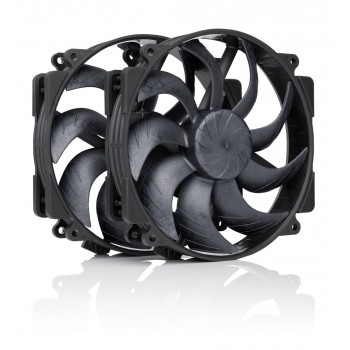 NF-A14x25r G2 PWM Sx2-PP chromax.black - dual fan set, black