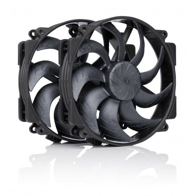 NF-A14x25r G2 PWM Sx2-PP chromax.black - dual fan set, black
