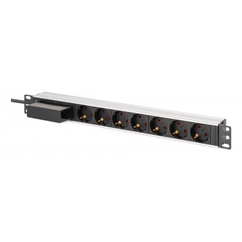 Digitus Aluminum socket strip, 7-way with circuit breaker