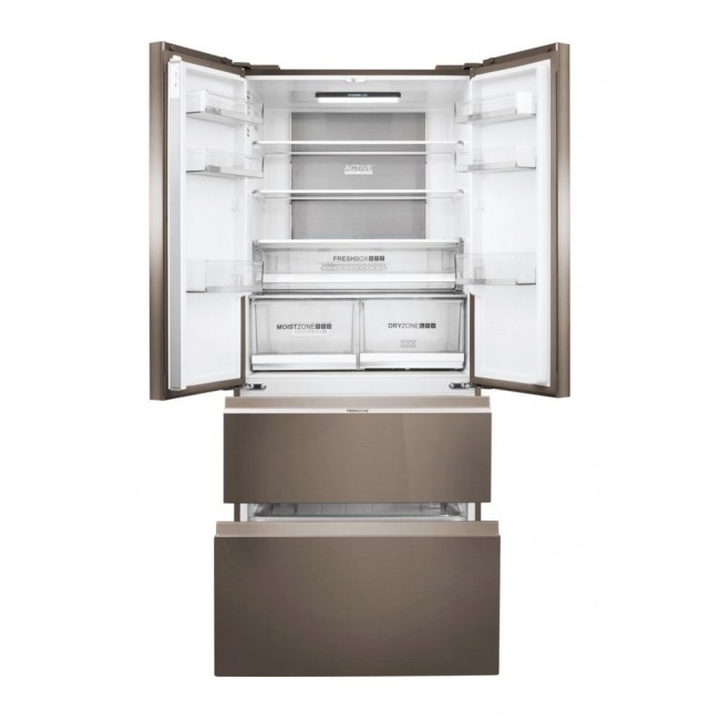 Haier FD 83 Serie 7 HB18FGSAAA Fridge-freezer, double-opening 539 l E Silver, Titanium