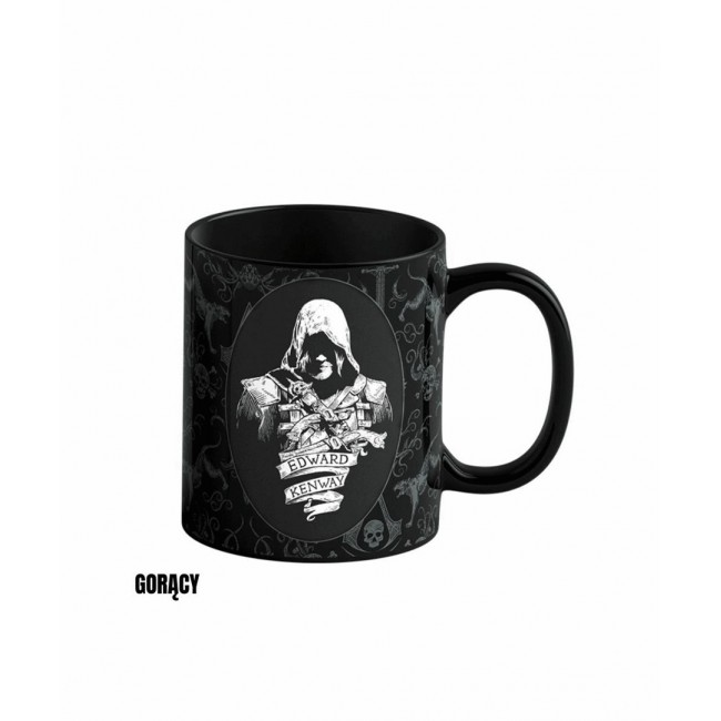 Heat Reveal Mug Good Loot Assassin's Creed Black Flag Resynced - Edward Kenway 480 ml Black