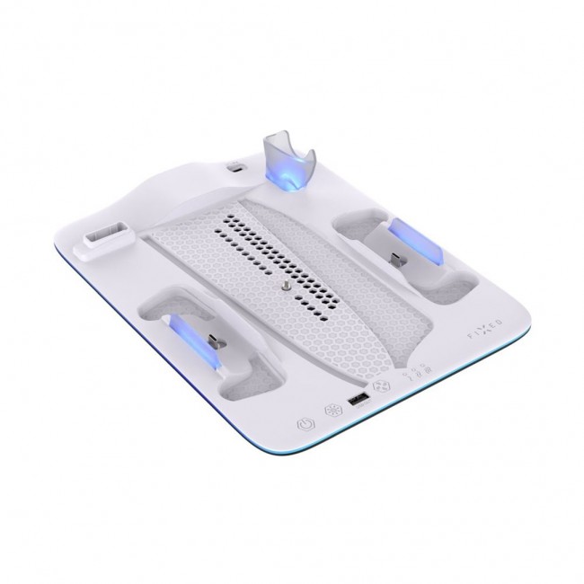 FIXED Docking Station for PlayStation 5 (Pro/Slim), black and white FIXED Docking Station for PlayStation 5 (Pro/Slim), black and white