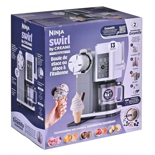 Ninja CREAMi Soft serve ice cream maker 0.47 L 800 W Grey, Silver