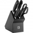 Set of 4 knives in a block Zwilling Four Star - Black