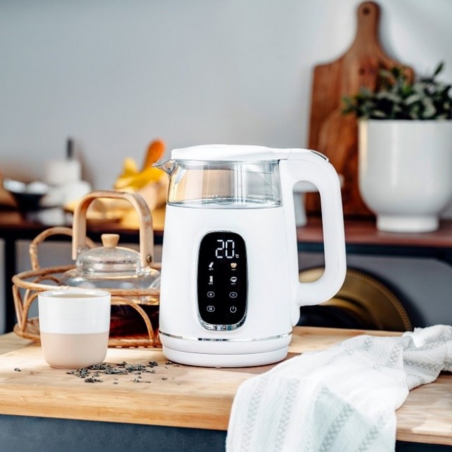ADLER AD 1305 electric kettle white/silver ADLER AD 1305 electric kettle white/silver