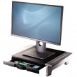 Fellowes Computer Monitor Stand with 5 Height Adjustments - Office Suites Monitor Riser with Storage Tray - Ergonomic Adjustable Monitor Stand for Computers - Max Weight 36KG/Max Size 28